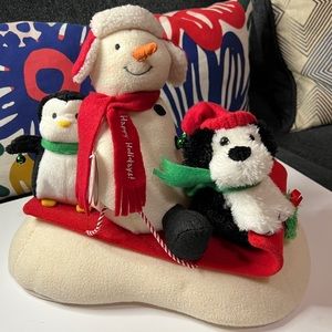 Hallmark Sleigh Ride Snowman Penguin Dog Jingle Pals Singing Motion 2007